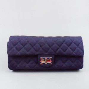 CHANEL NAVY FLAP CLUTCH
